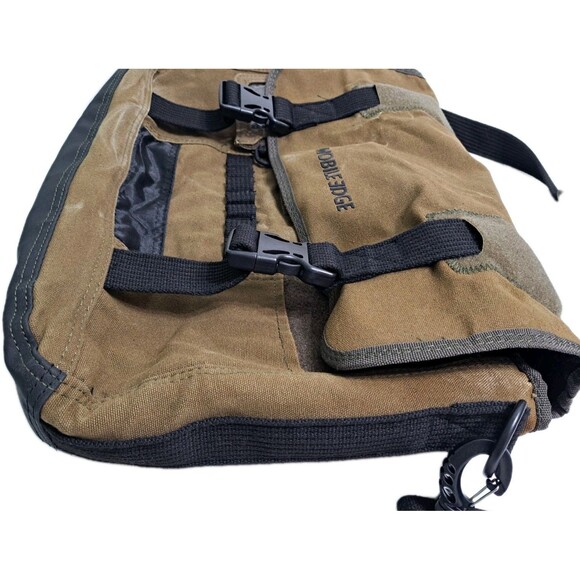 Mobile Edge Canvas Laptop Messenger Briefcase Crossbody Bag Brown School Carry - Picture 3 of 13